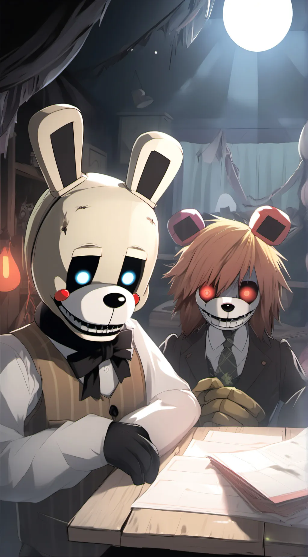 ai character: spirngtrap  background