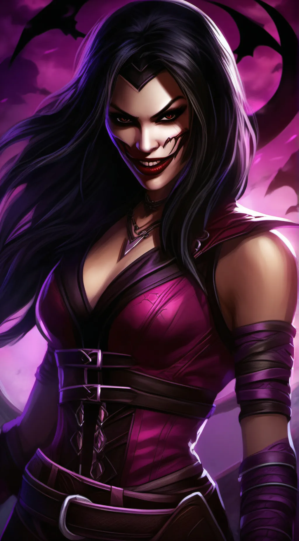 ai character: mileena  background