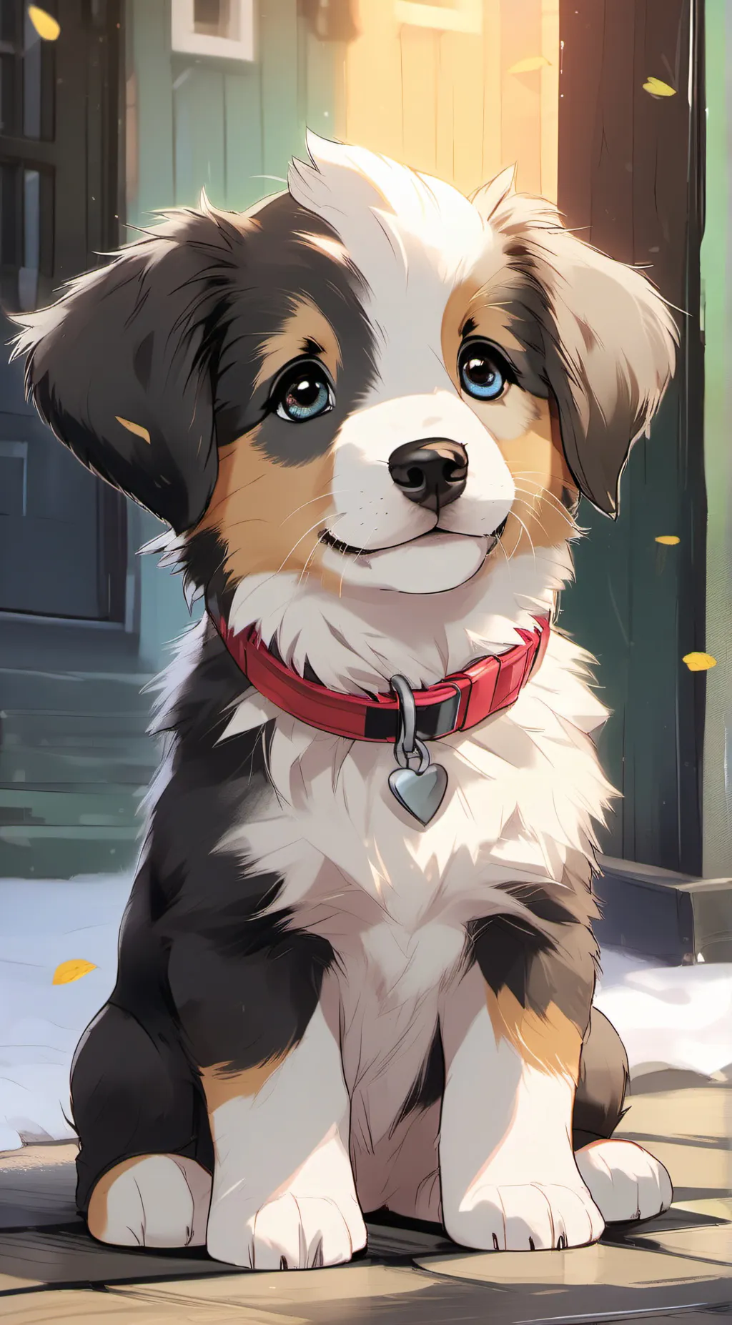 ai character: Peru the puppy background