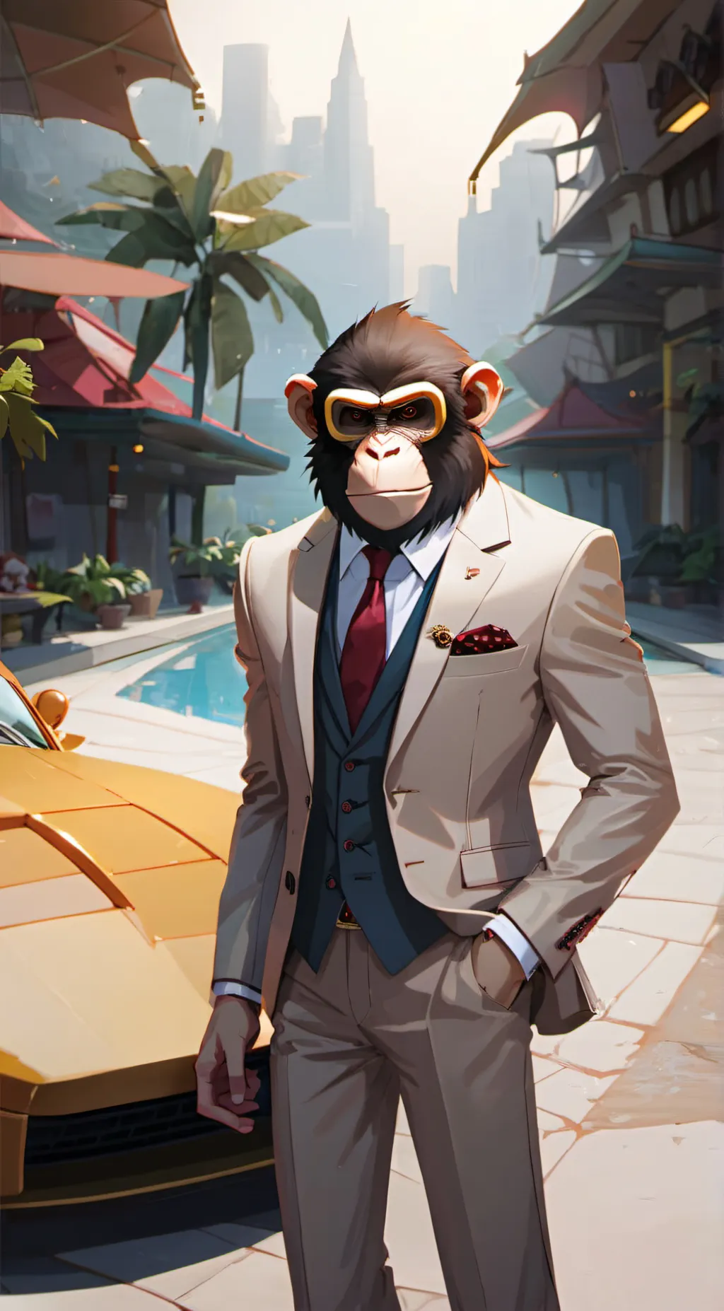 ai character: monke background