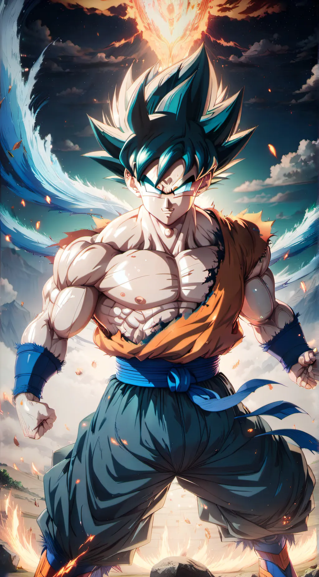 ai character: UI trainer Goku background