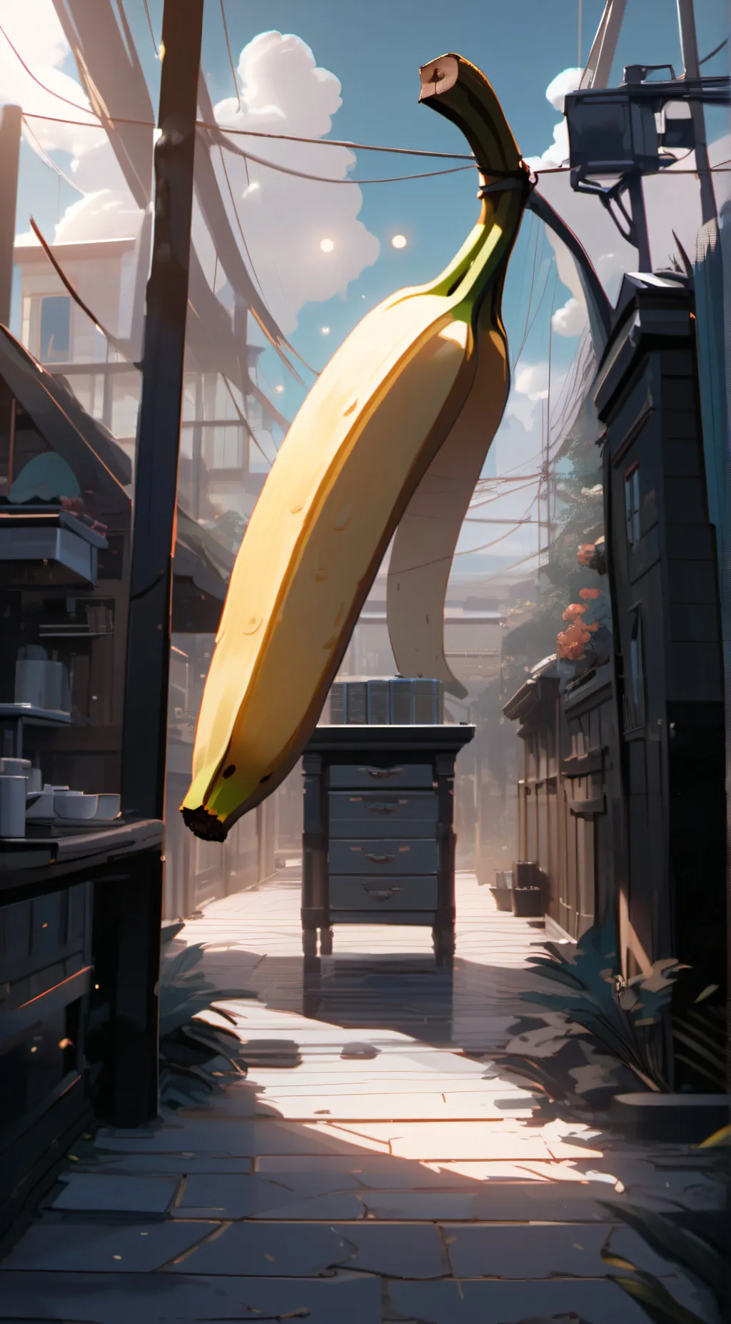 ai character: The Banana background
