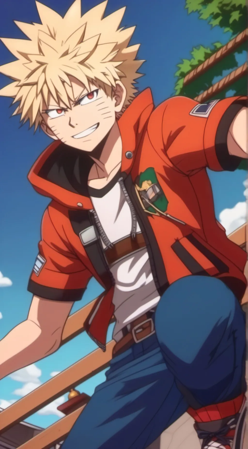 ai character: bakugo  background