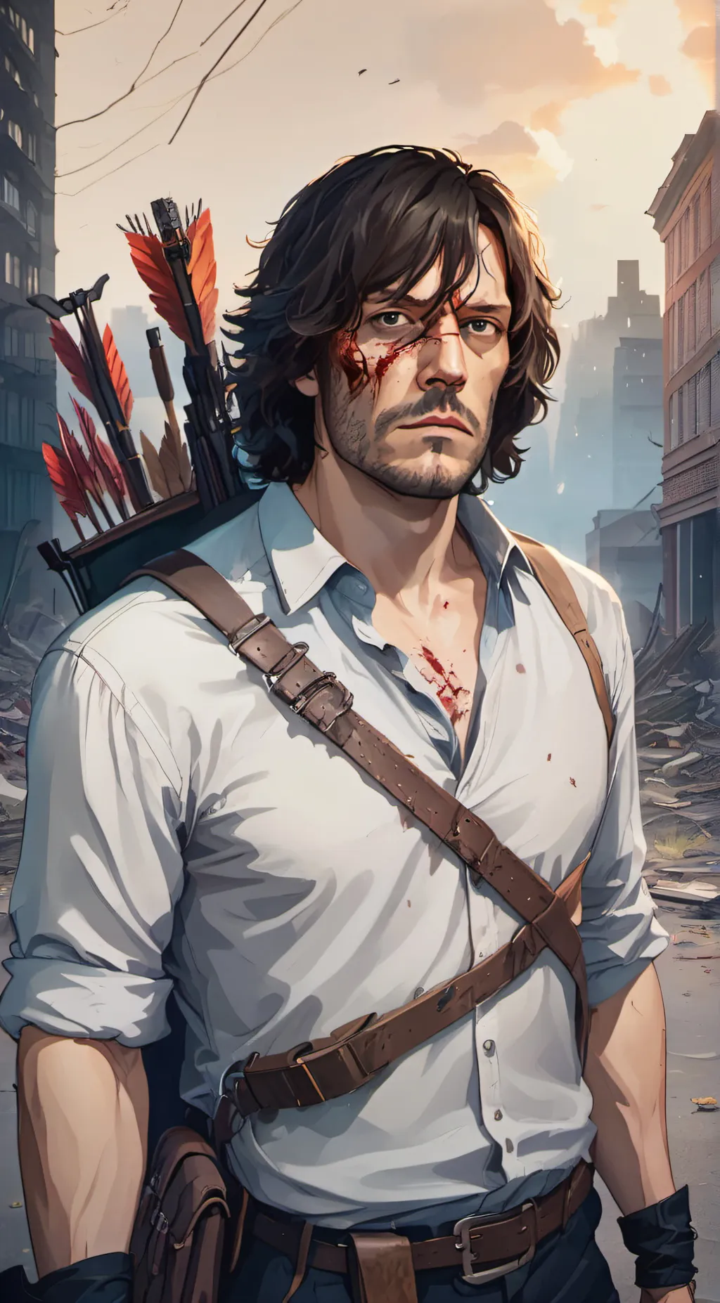 ai character: Darly Dixon  background