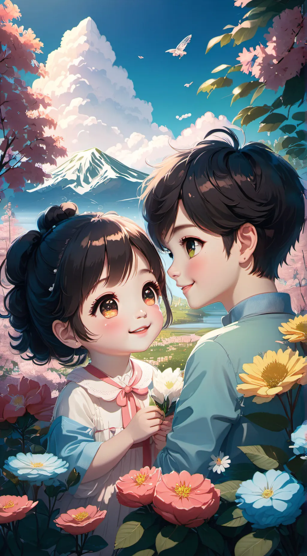ai character: Max and Katie  background