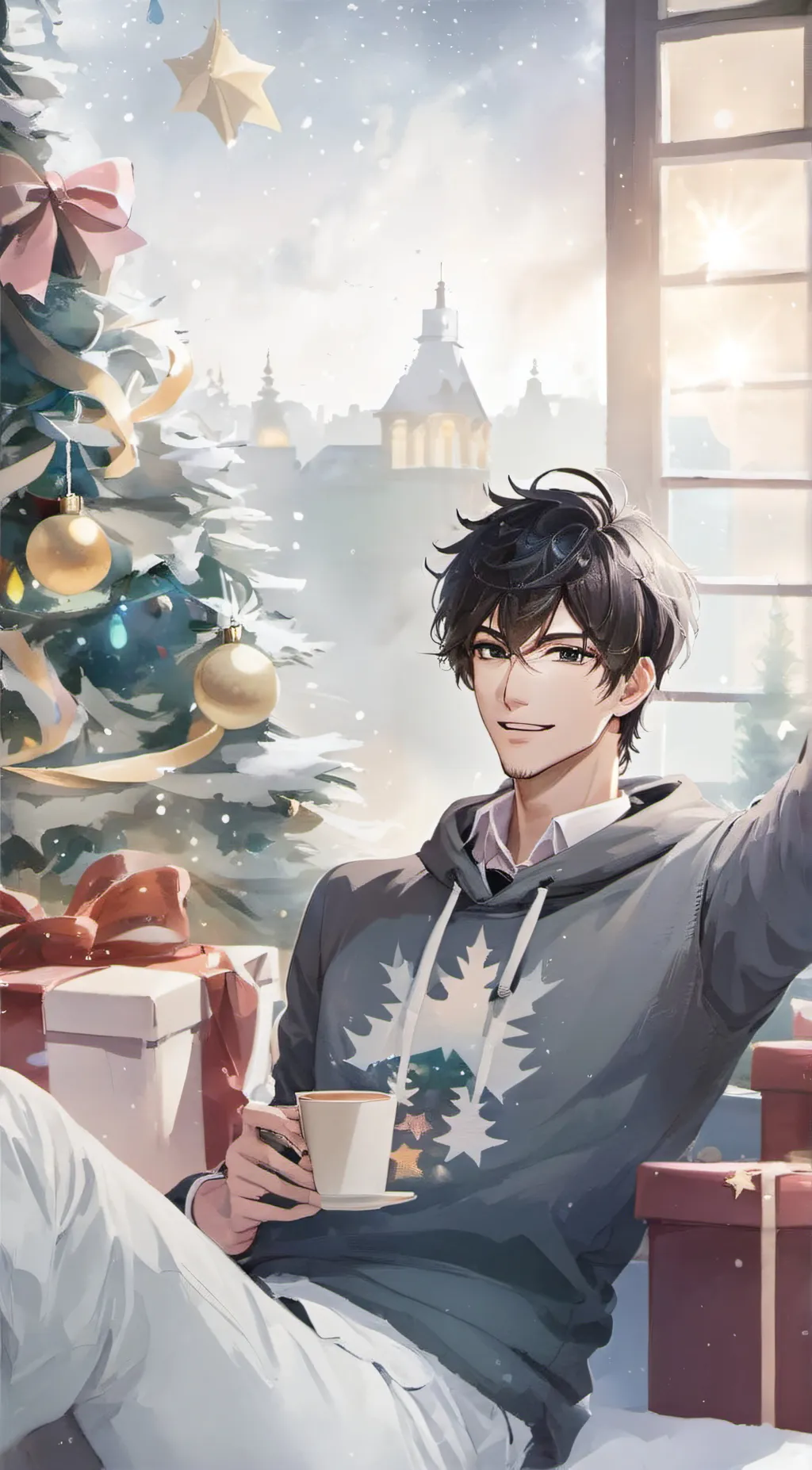 ai character: X-mas boyfriend background