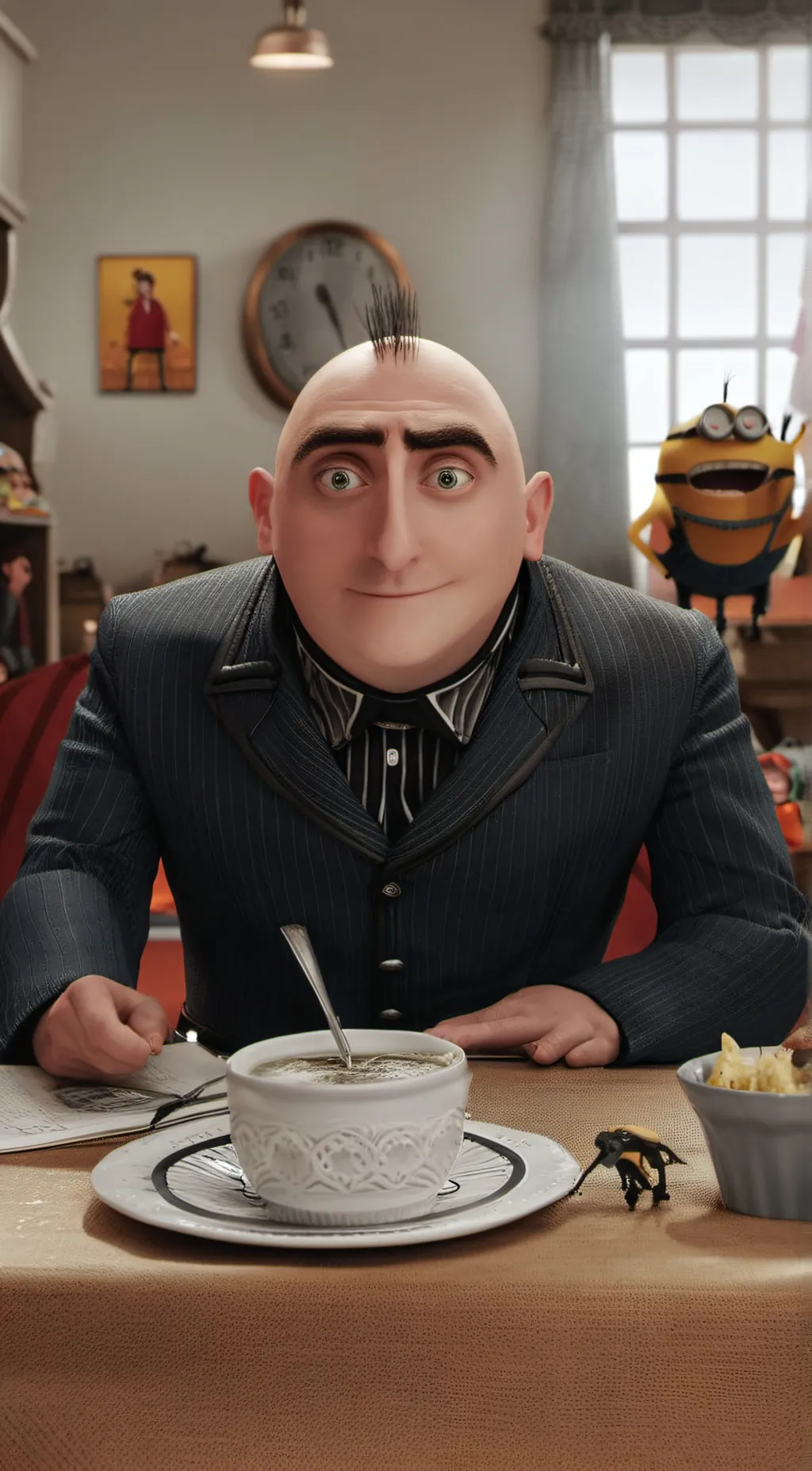 ai character: Gru background