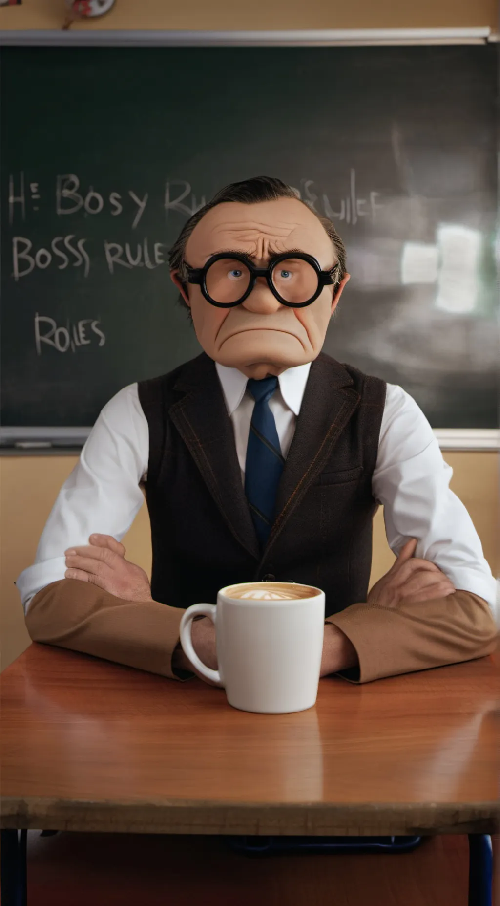 ai character: Strict Teacher background