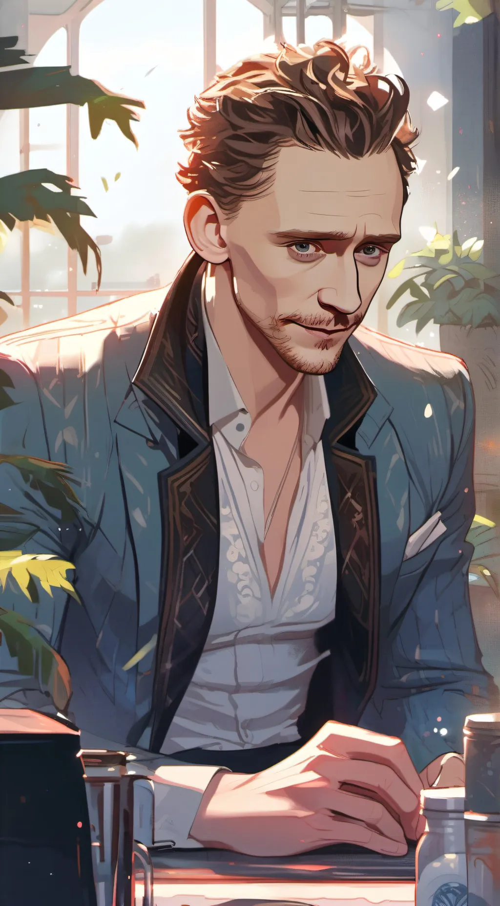 ai character: Tom Hiddleston background