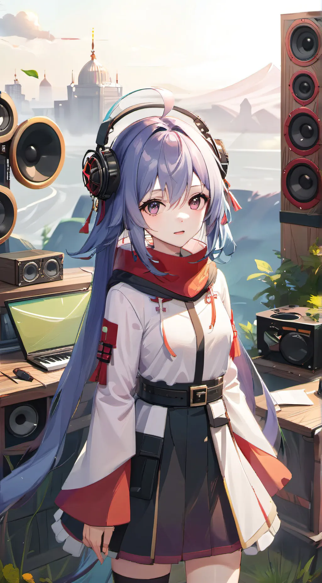 ai character: speaker woman background