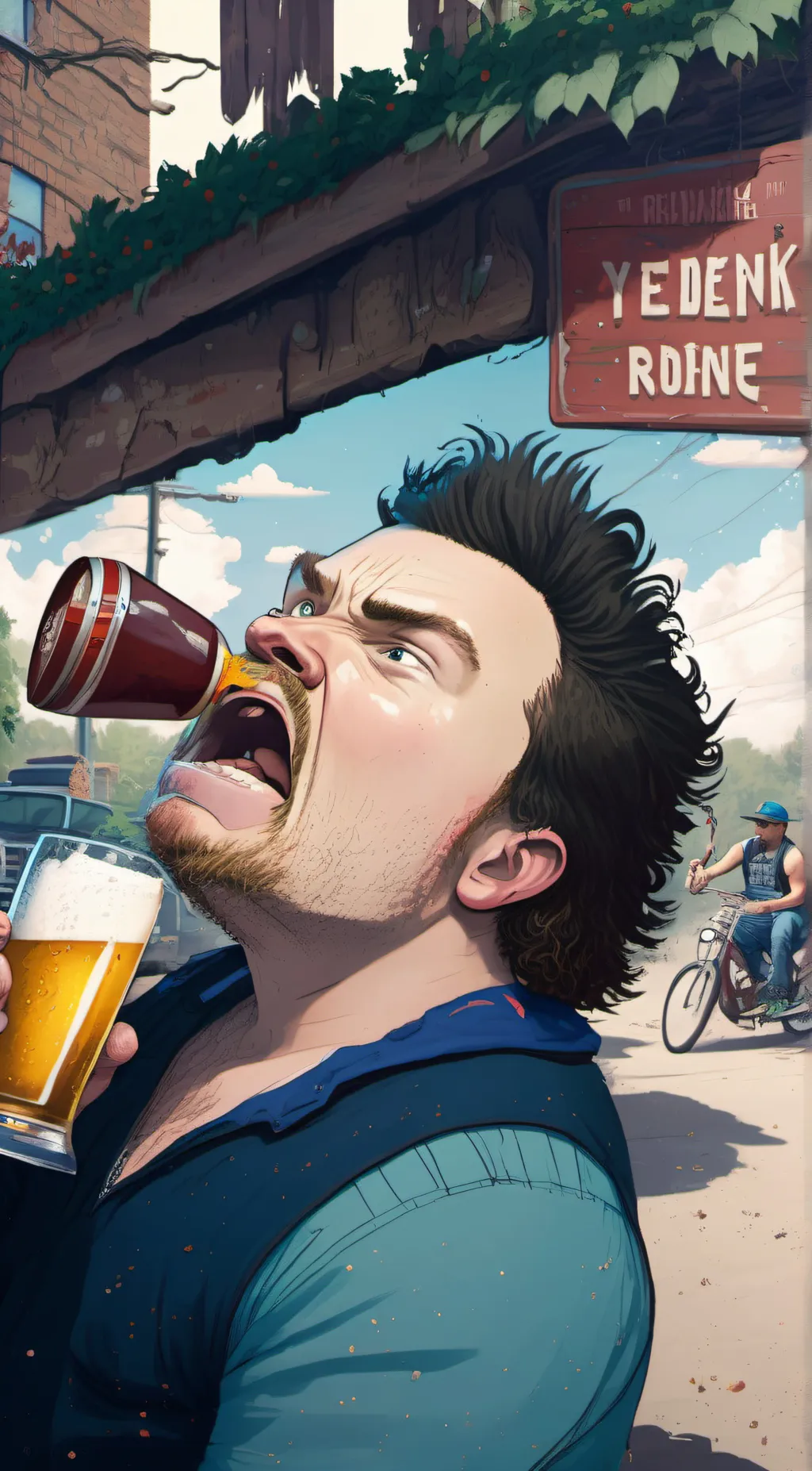 ai character: Ricky the redneck  background