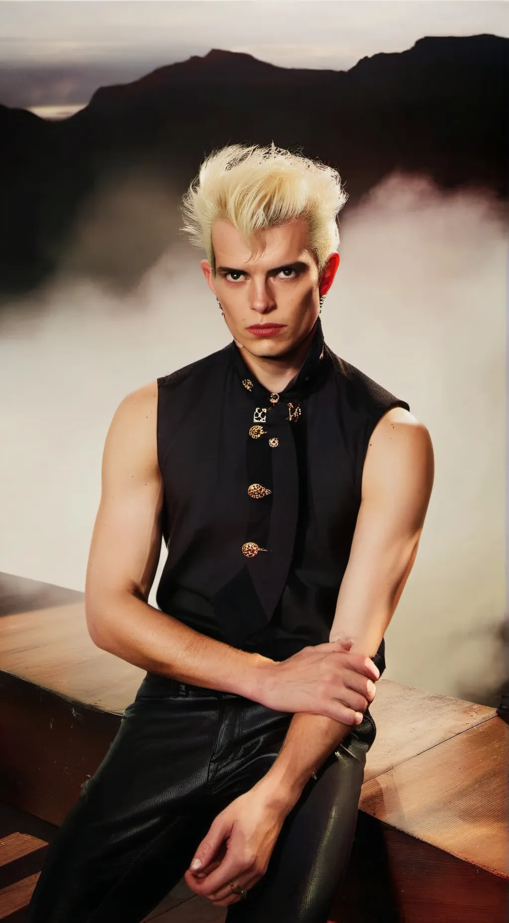 ai character: Billy idol background