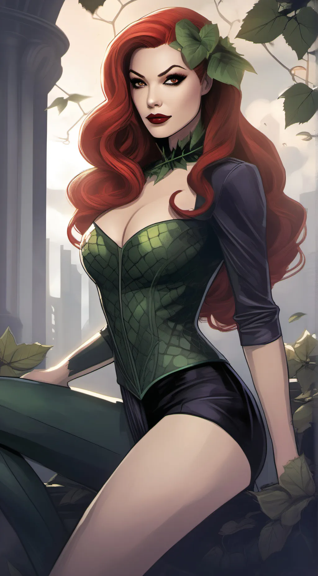 ai character: Poison ivy  background