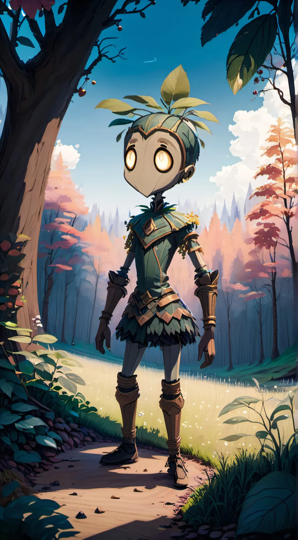 ai character: puhlant background