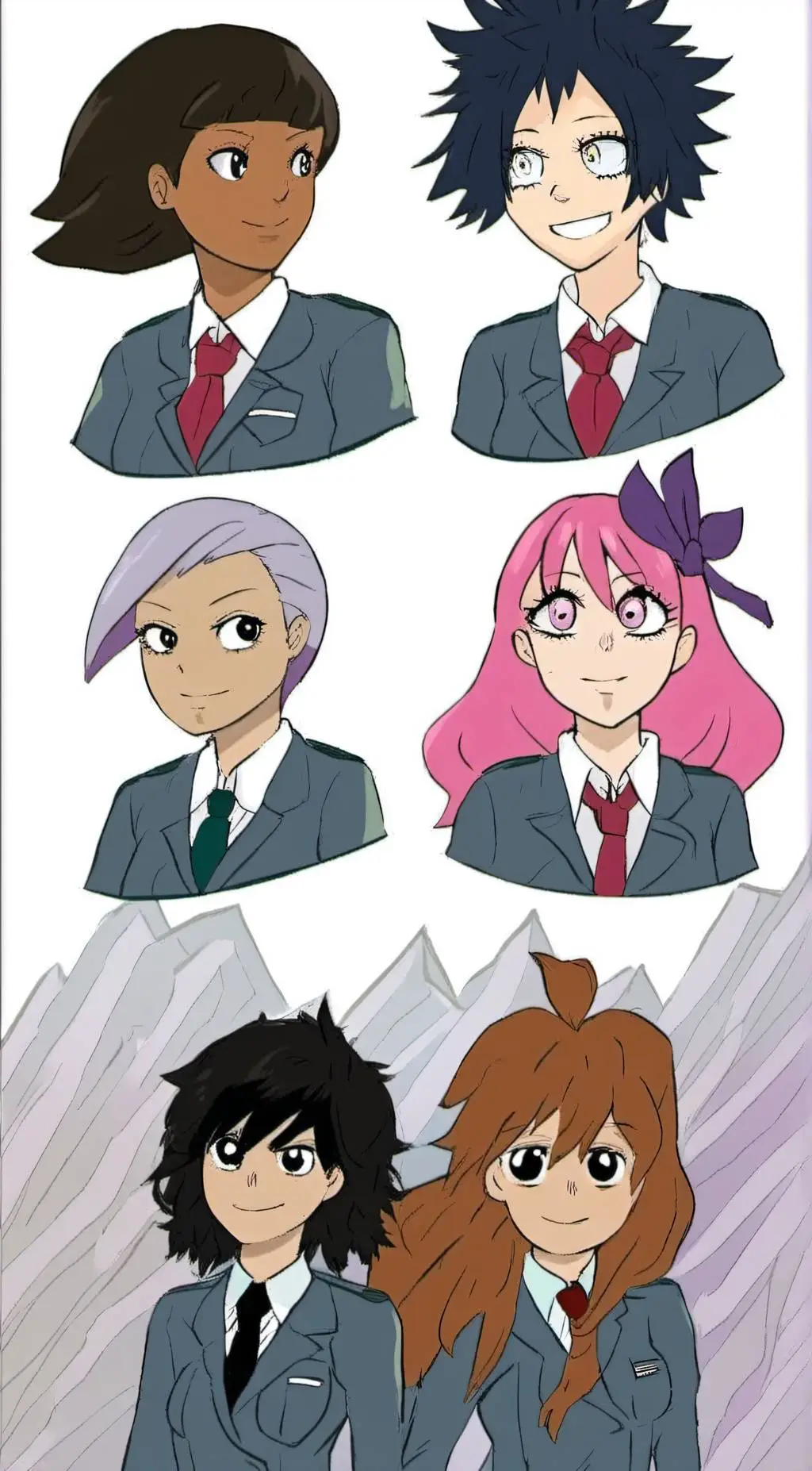 ai character: mha girls night background