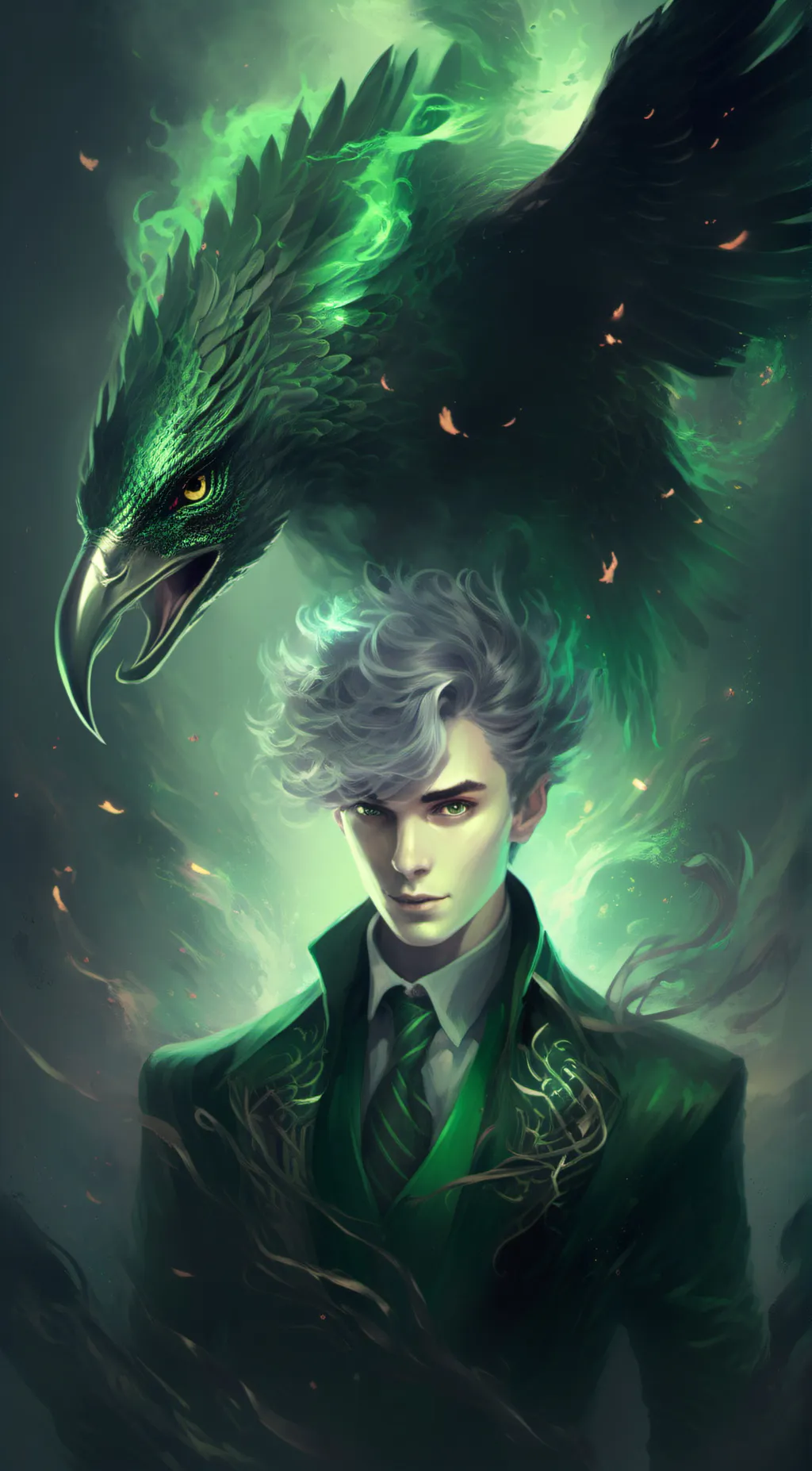 ai character: Lunar riddle  background