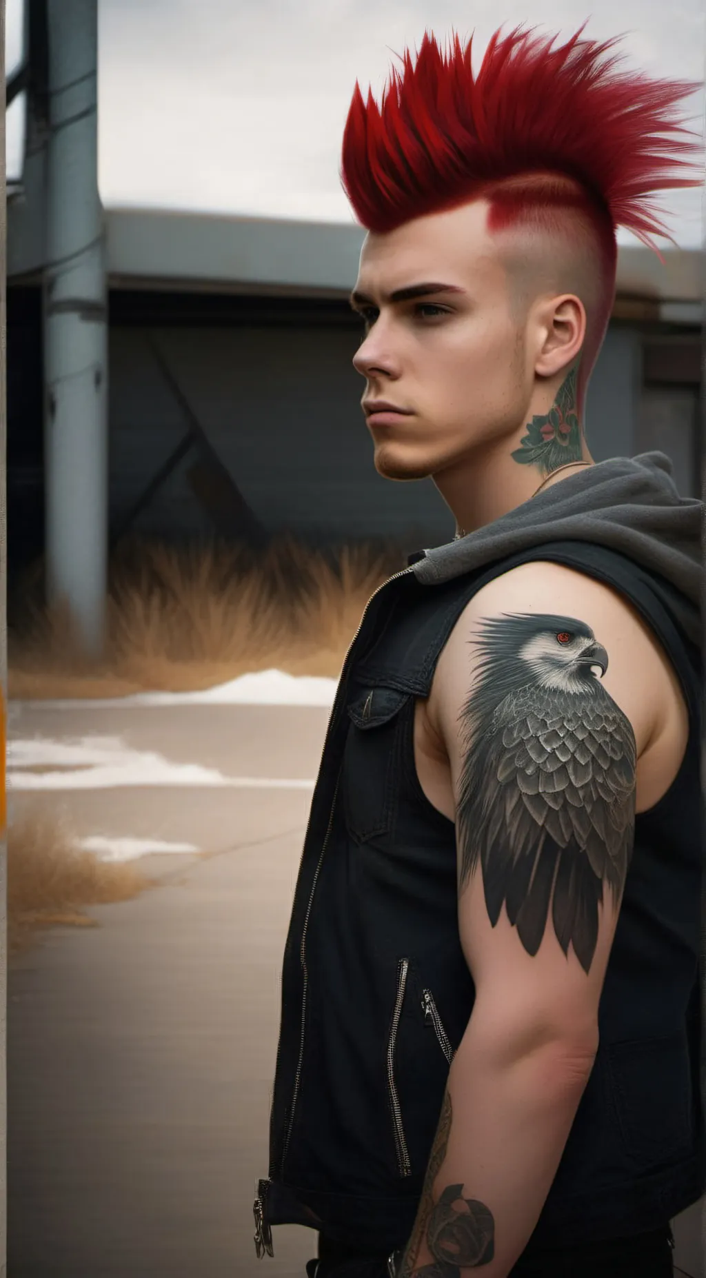 ai character: hawk  background