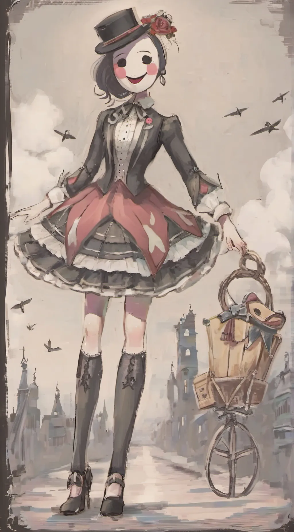 ai character: puppet background