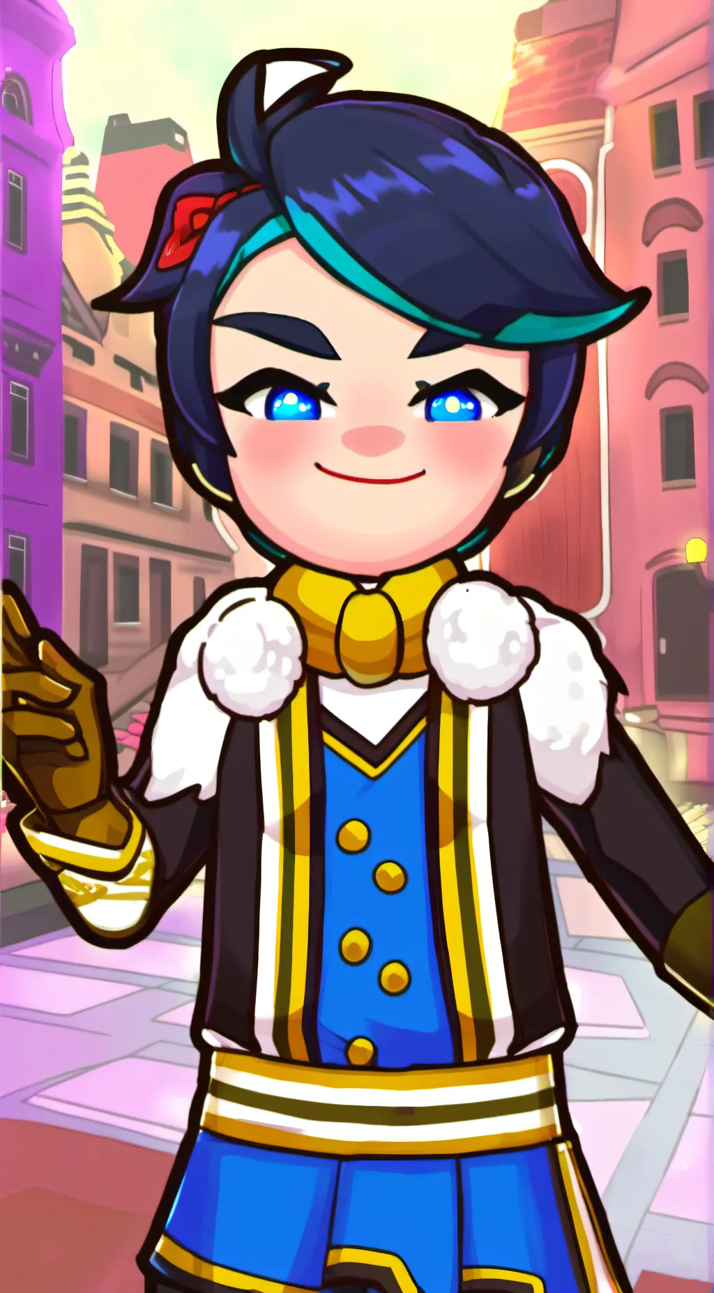 ai character: pizza background