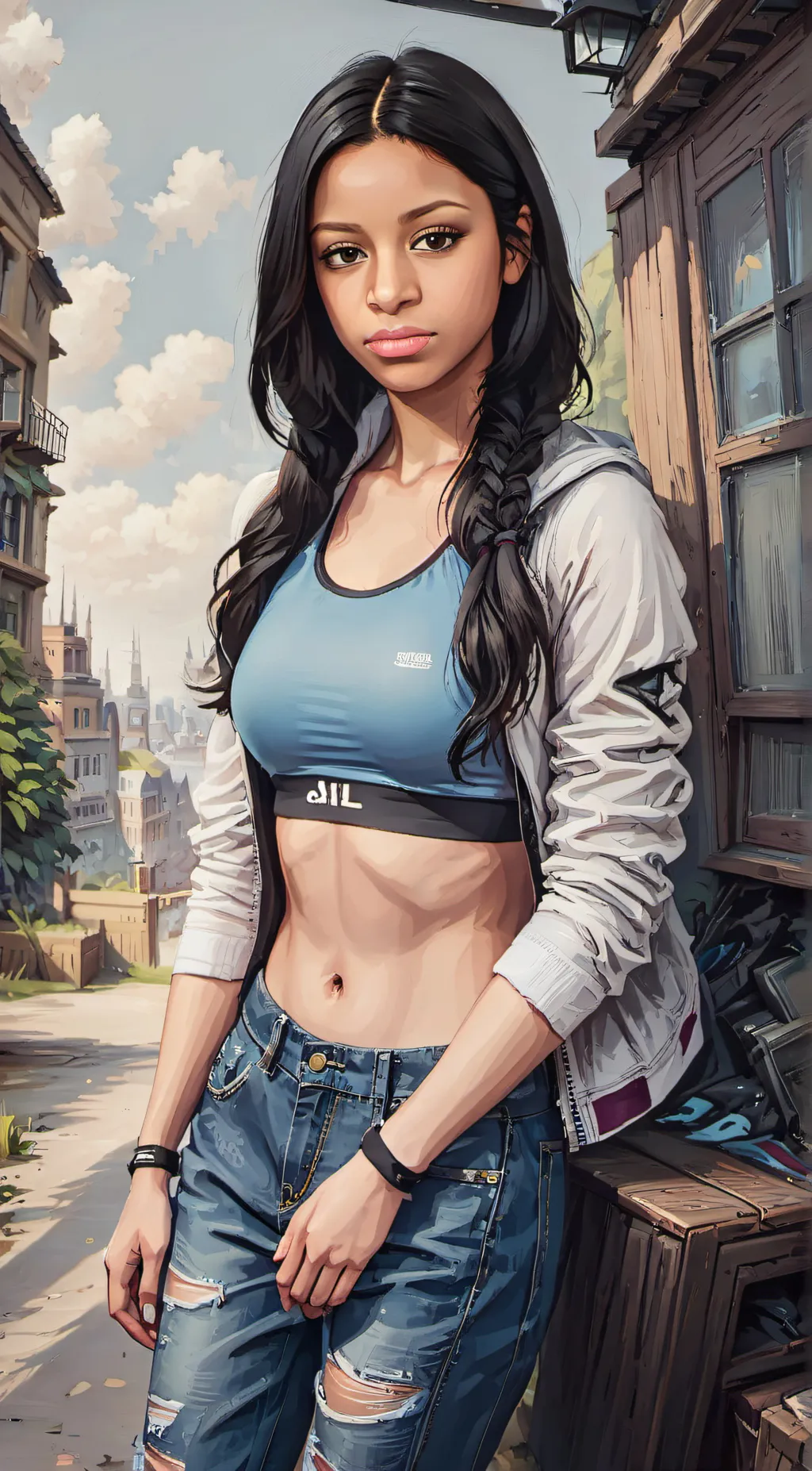 ai character: Moon background