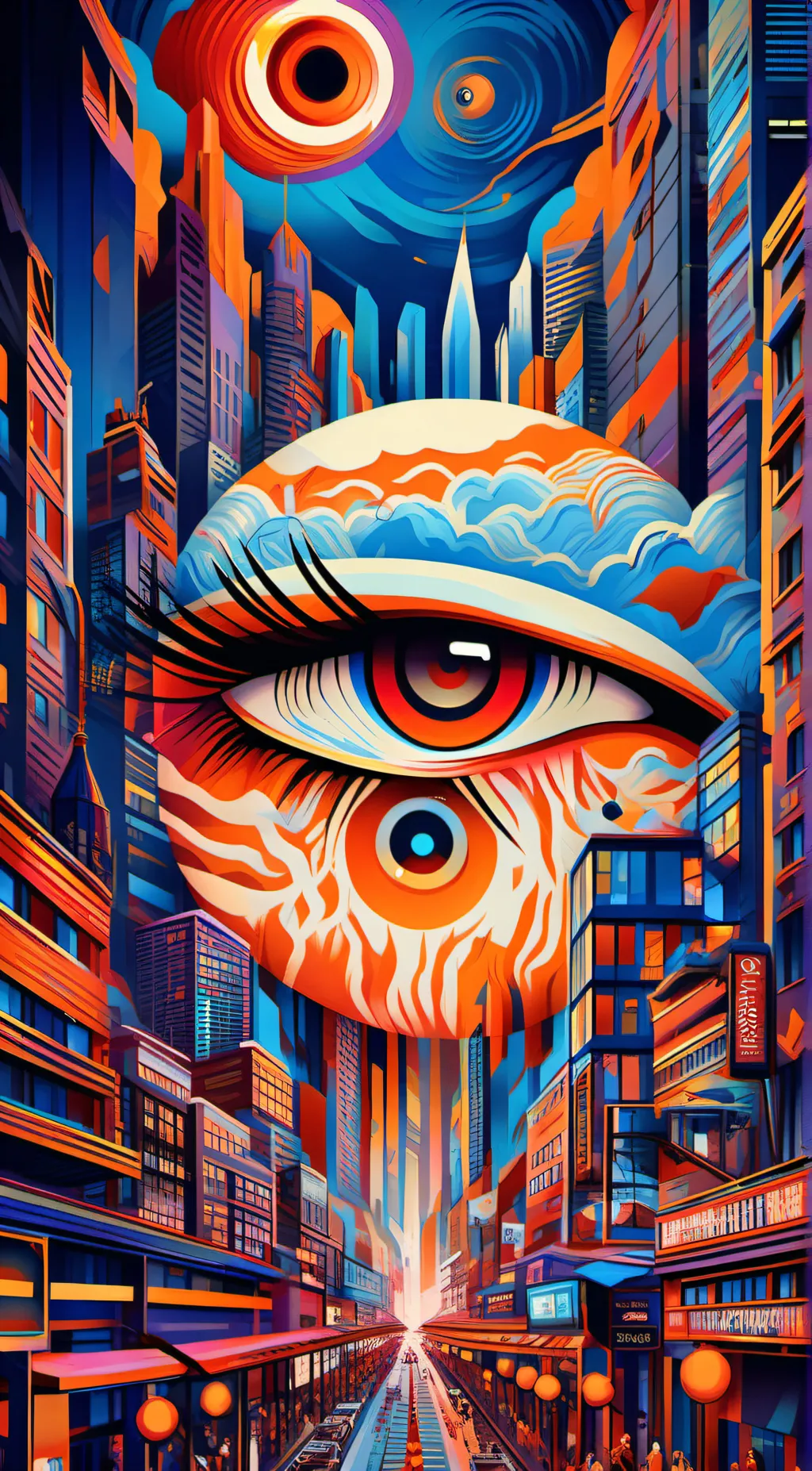 ai character: eye god background