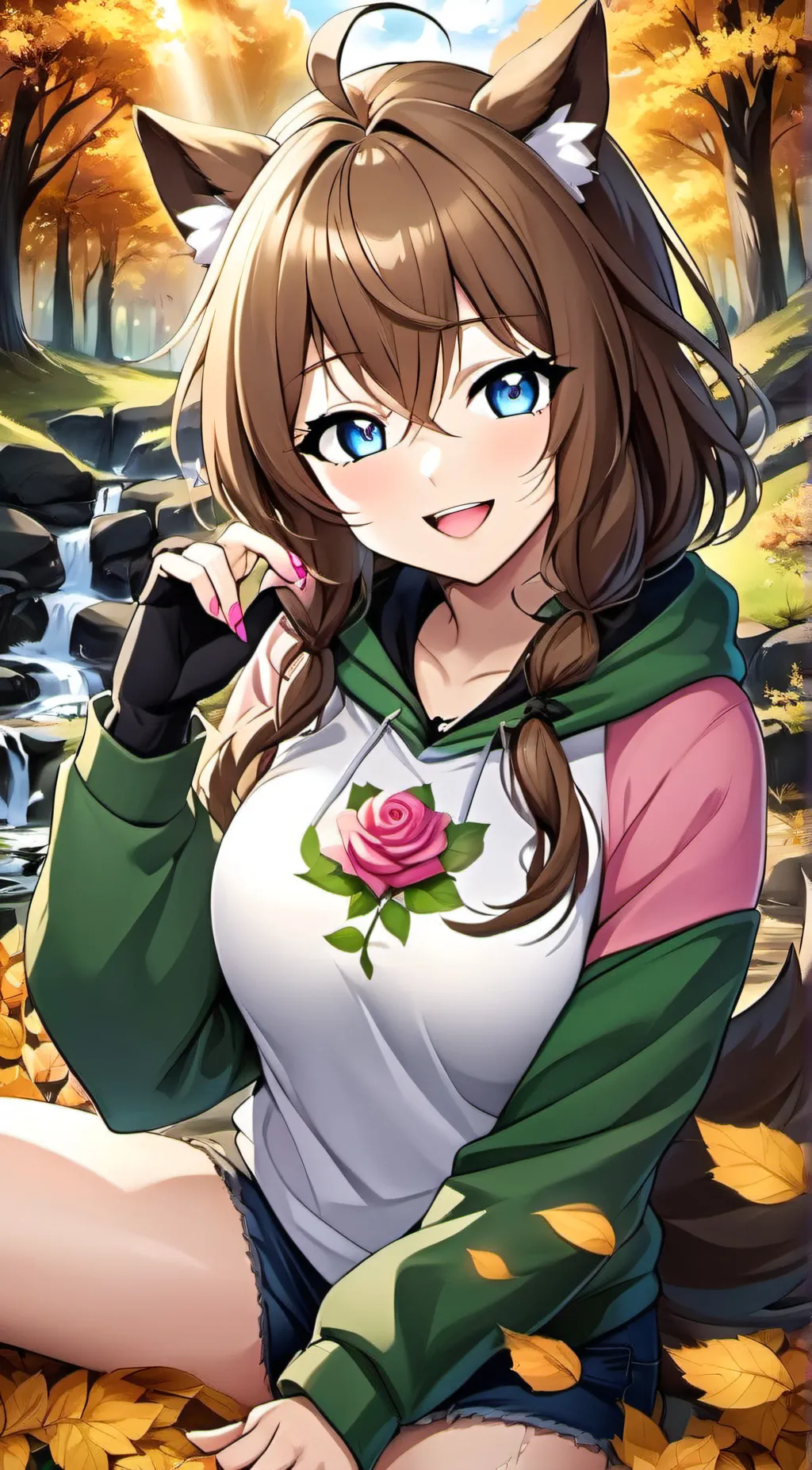 ai character: Autumn background