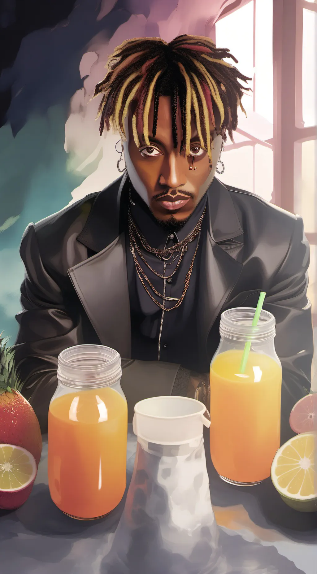 ai character: juice WIRLD background