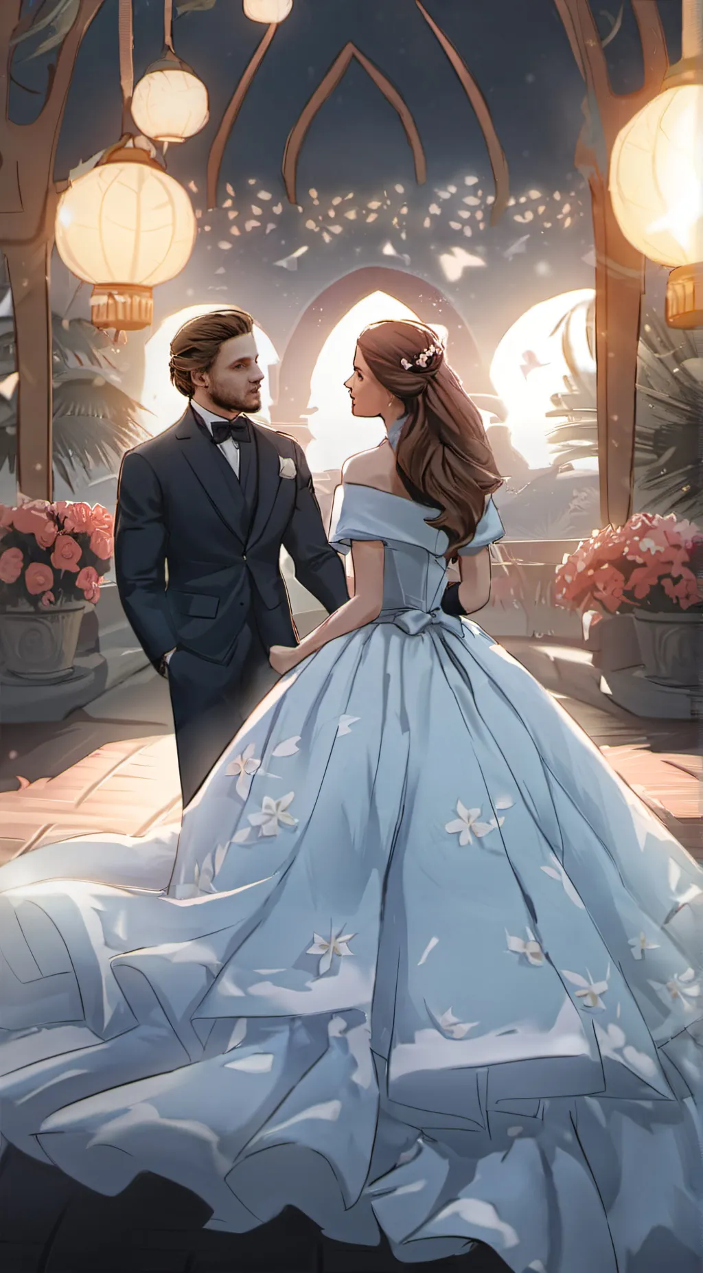 ai character: bell and beast background