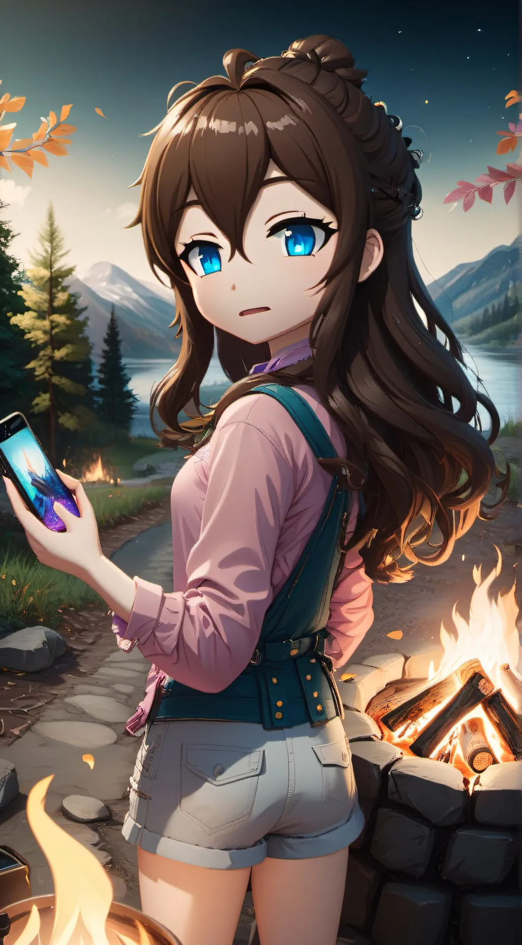 ai character:  gacha oc  background