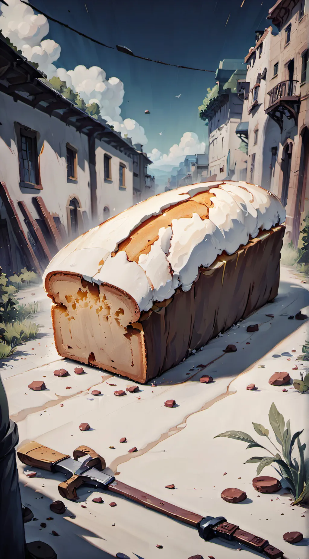 ai character: Bread background