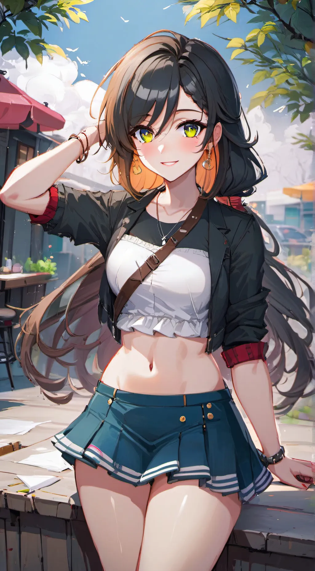 ai character: Ashley  background