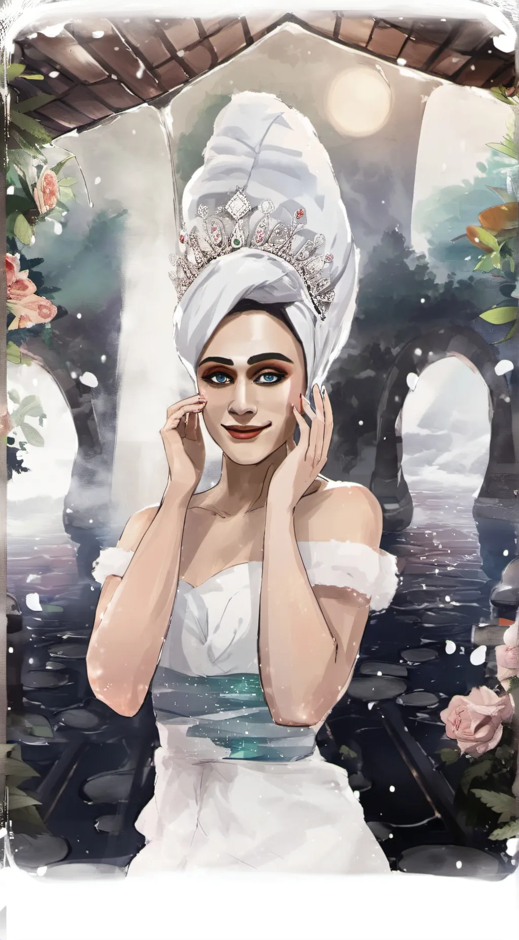 ai character: Queen spa background