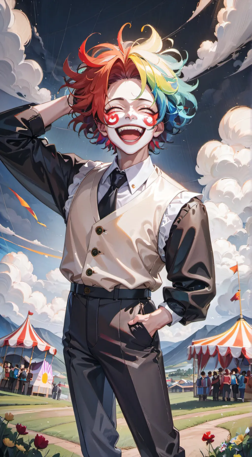 ai character: Claus  background