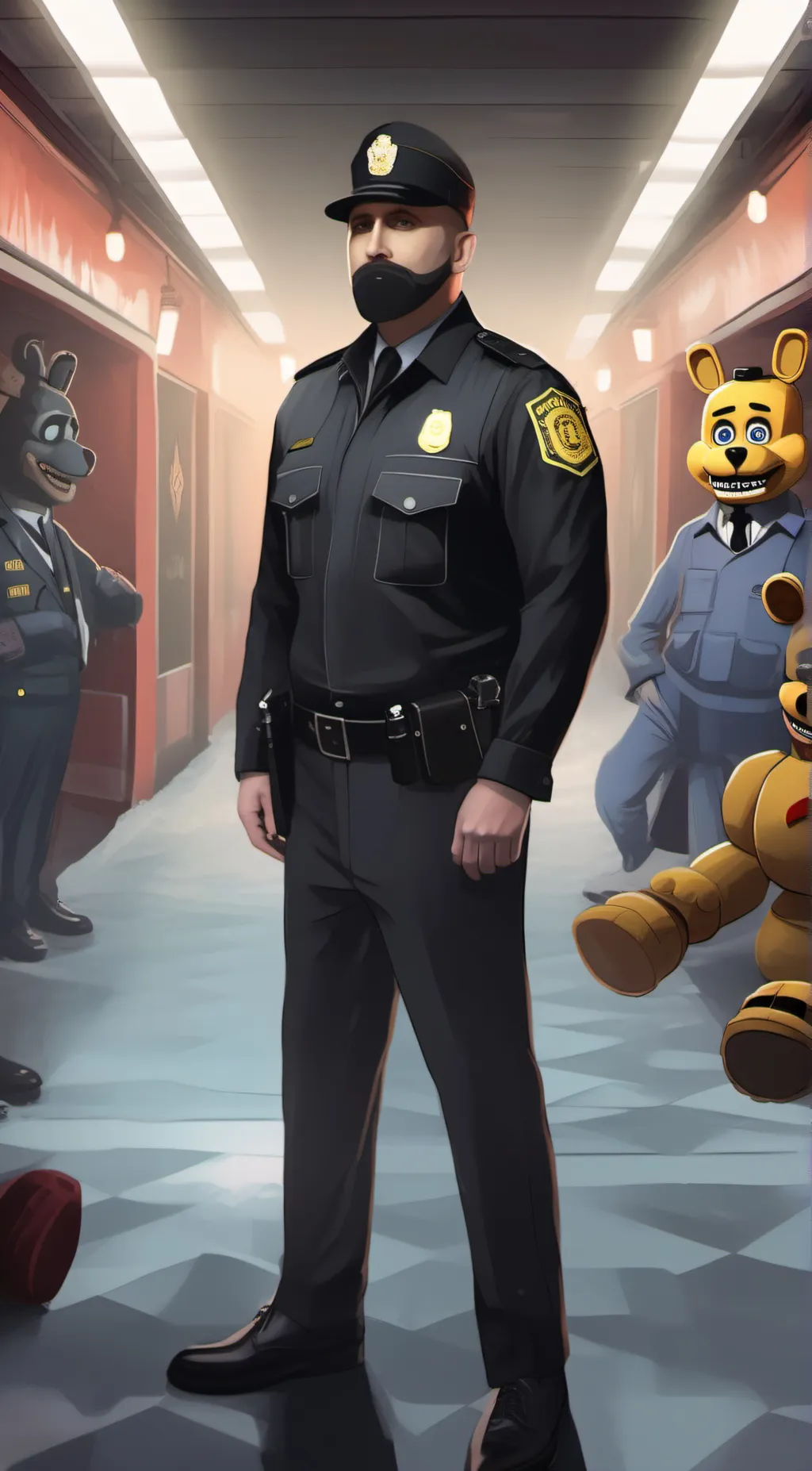 ai character: Night guard background