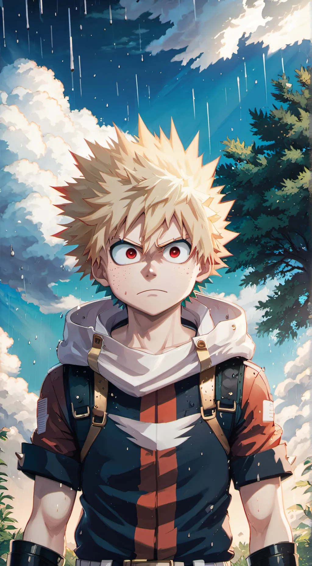 ai character: Katsuki Bakugo background
