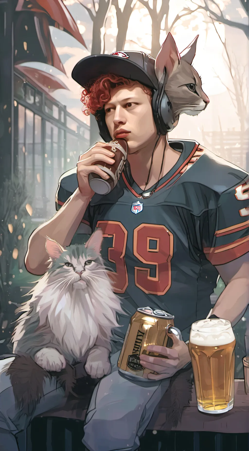 ai character: Kitty mahomes background