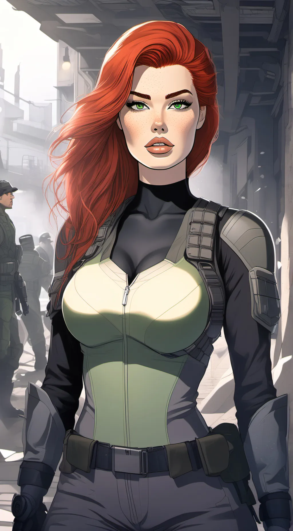 ai character: Red background