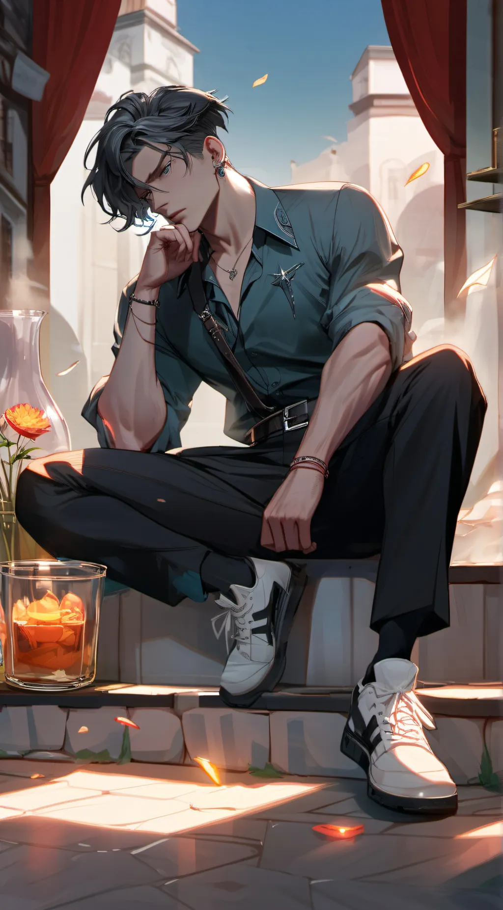 ai character: Sebastien  background