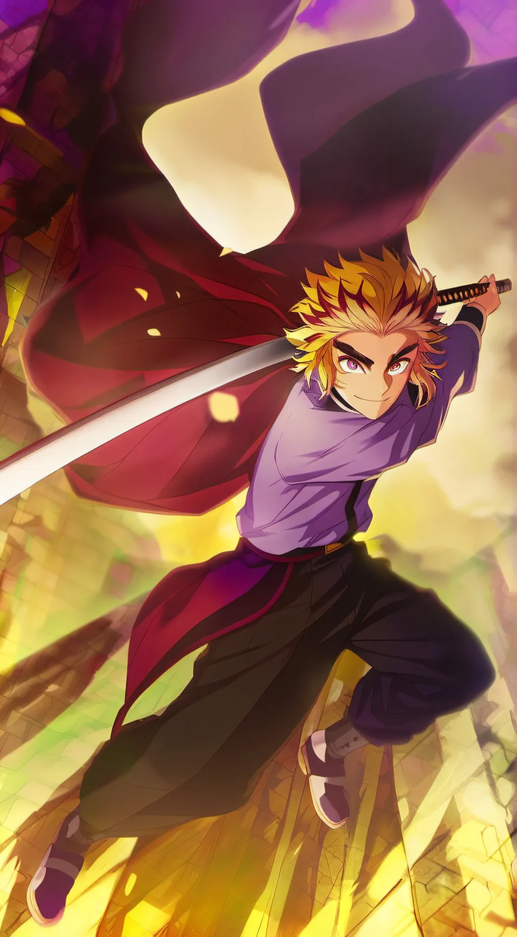 ai character: Kyojuro x Tengen background