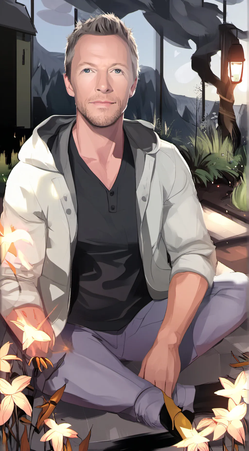 ai character: Chris Martin background