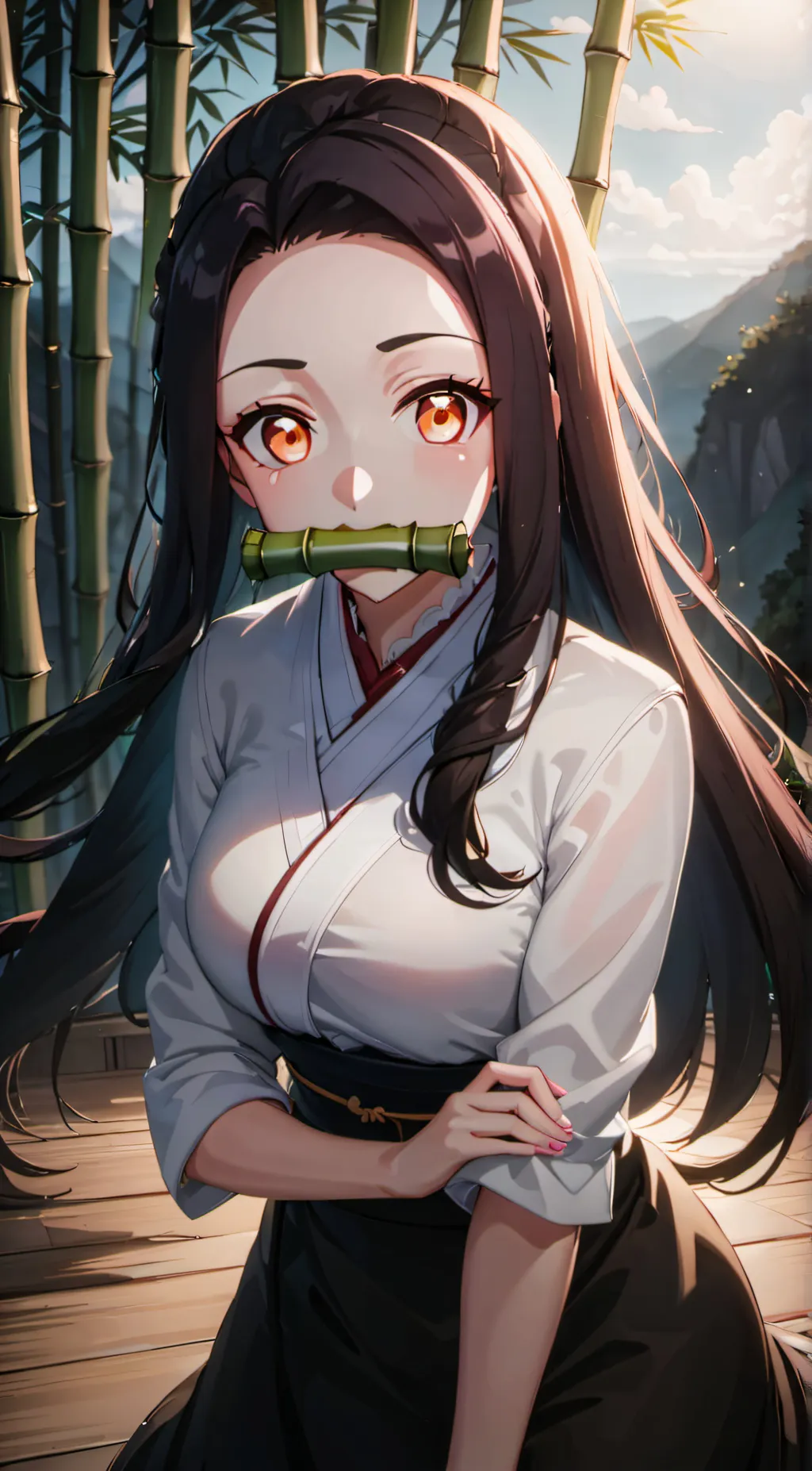 ai character: Nezuko background