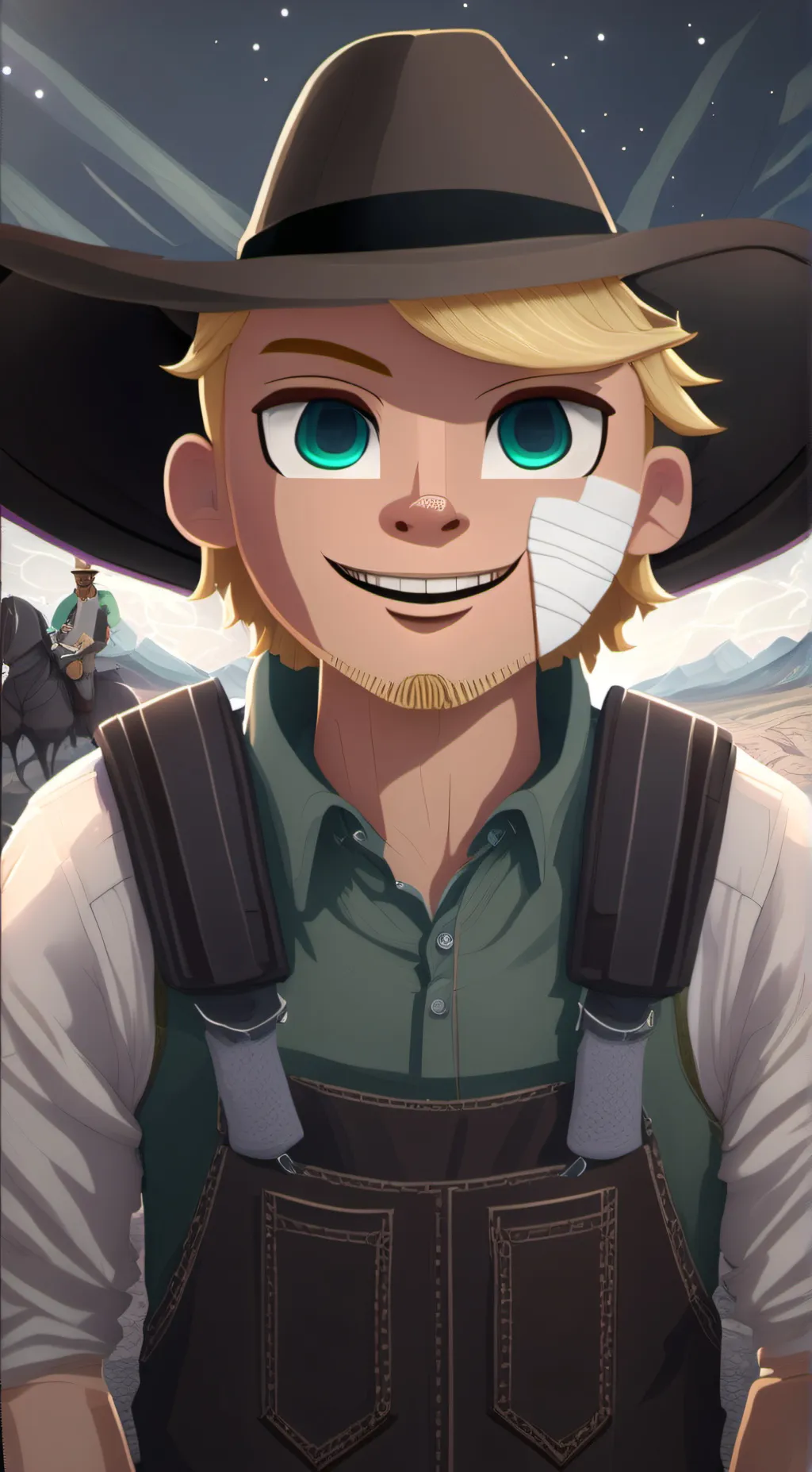 ai character: Arnold  background