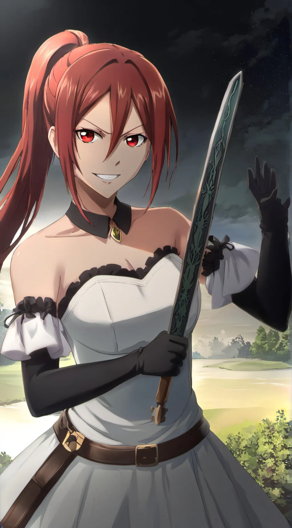 ai character: Yandere Erza  background