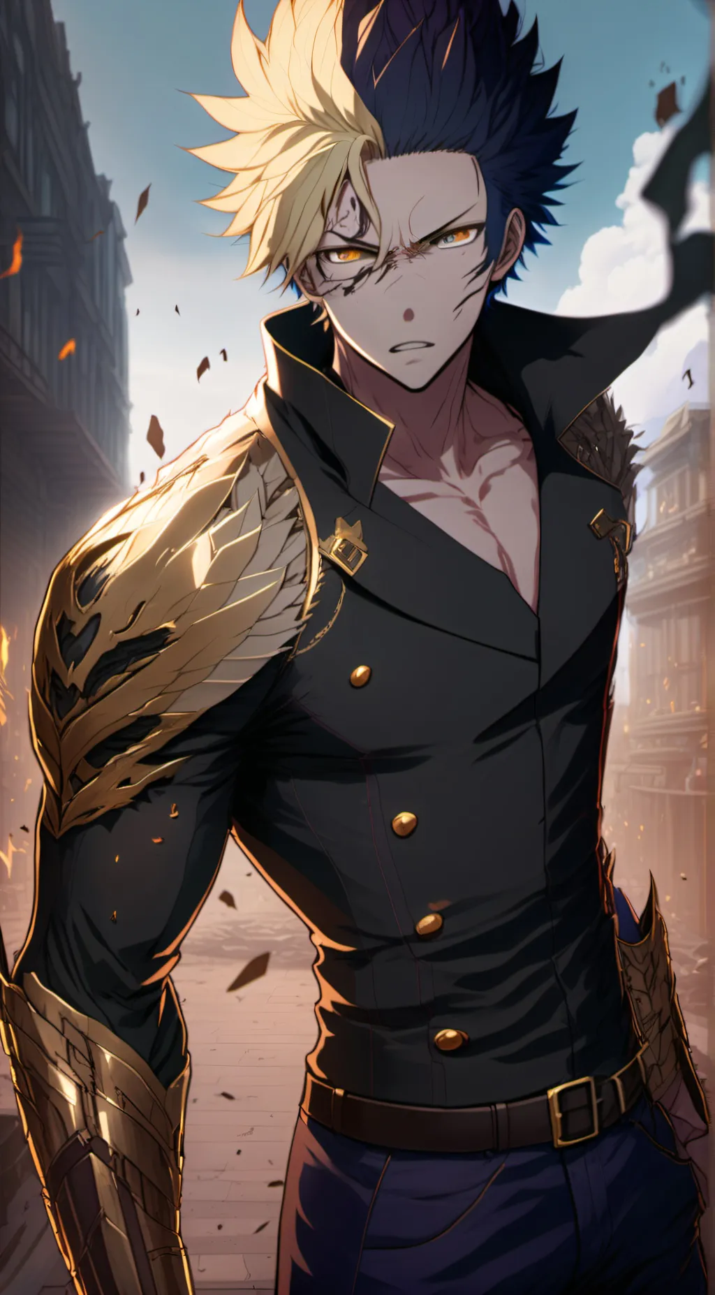 ai character: Dabi X Hawks background