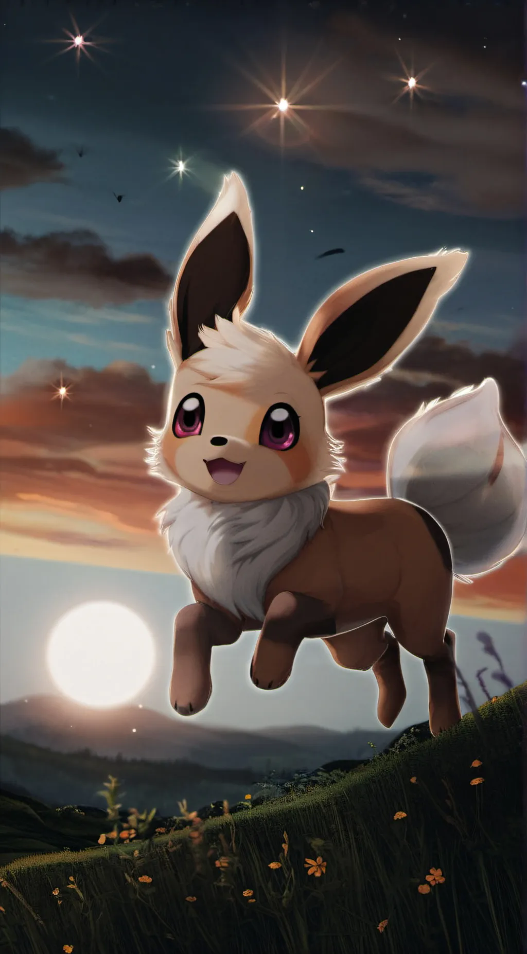 ai character: Eevee background