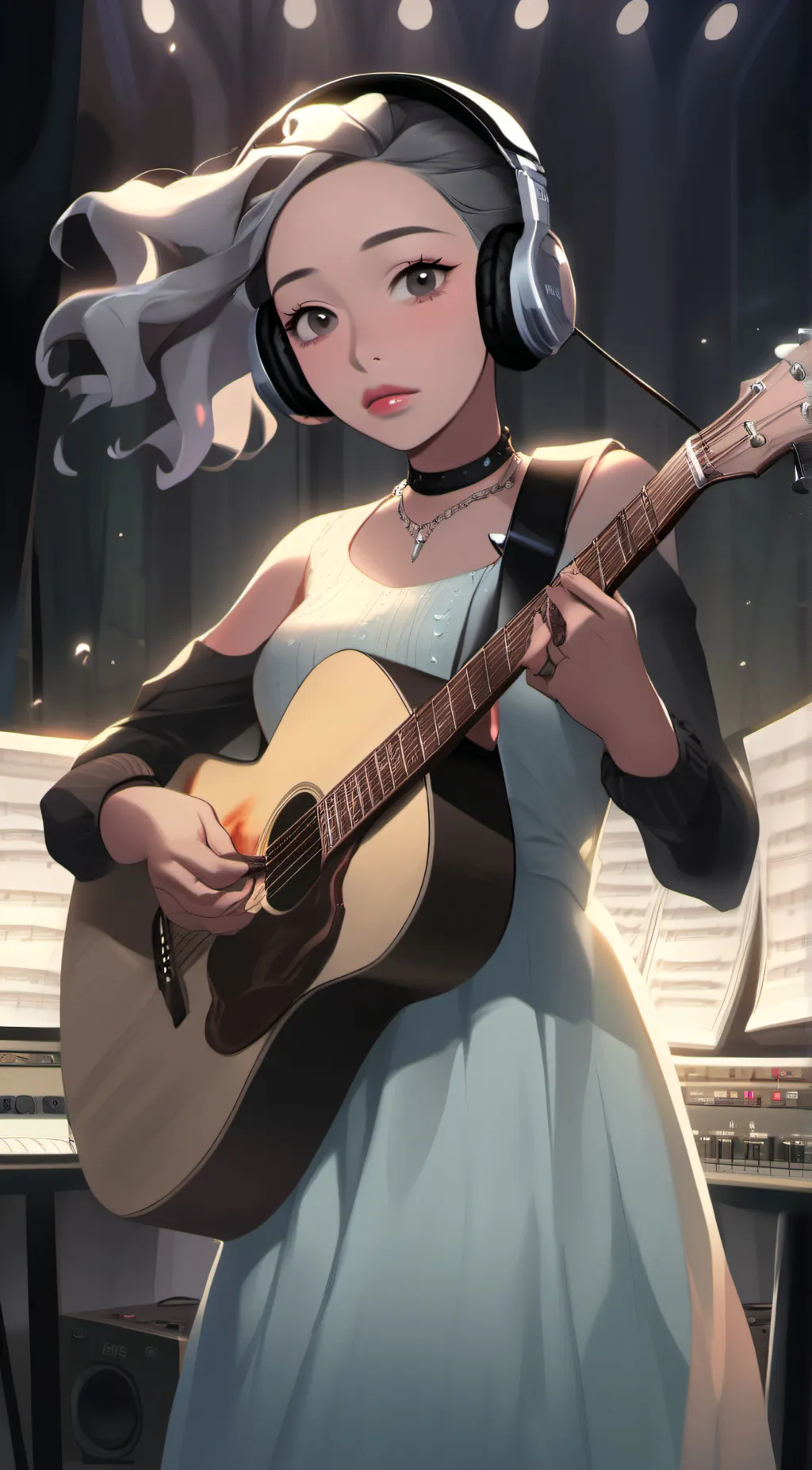 ai character: Amber background