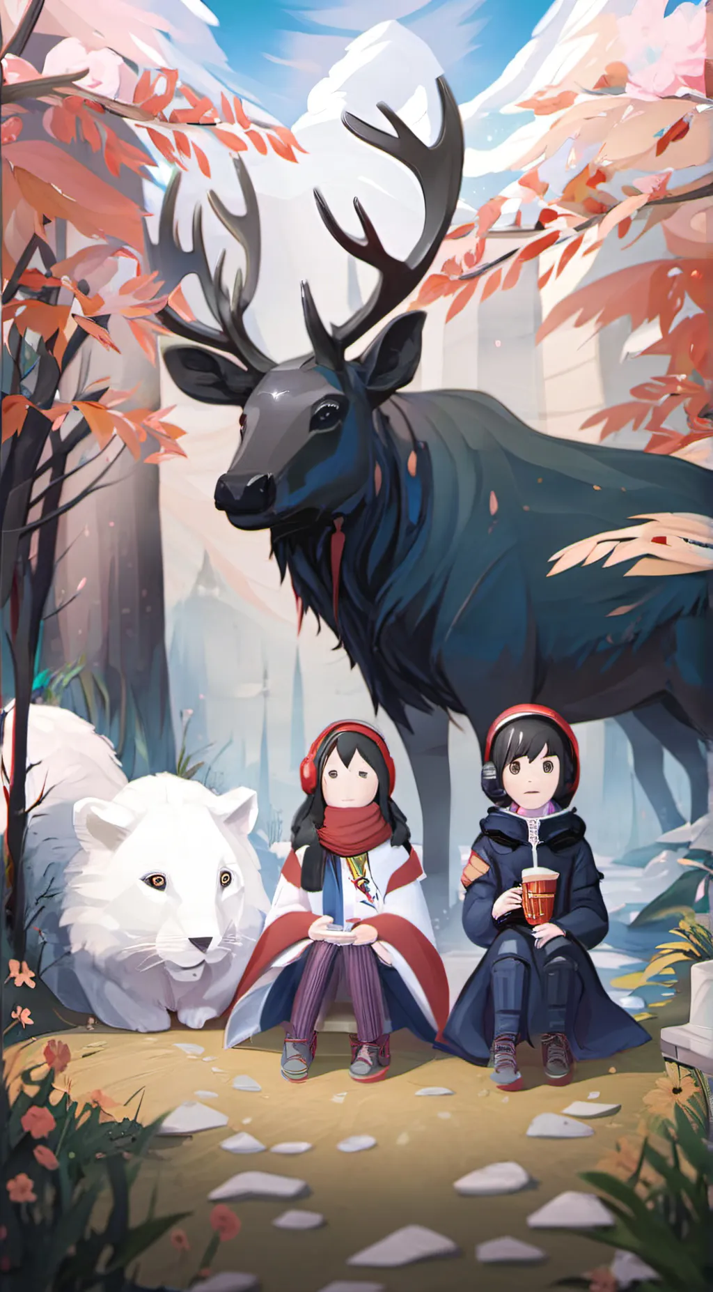 ai character: Luna moon background