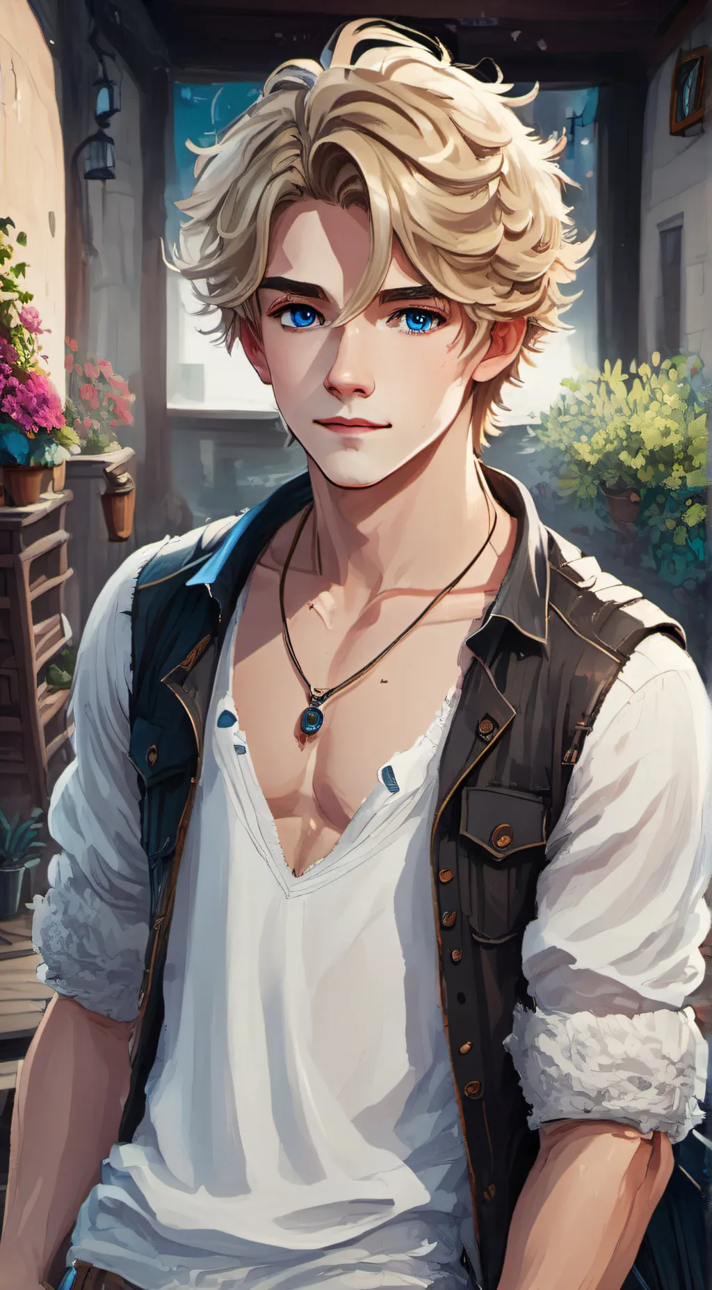 ai character: Arnold  background