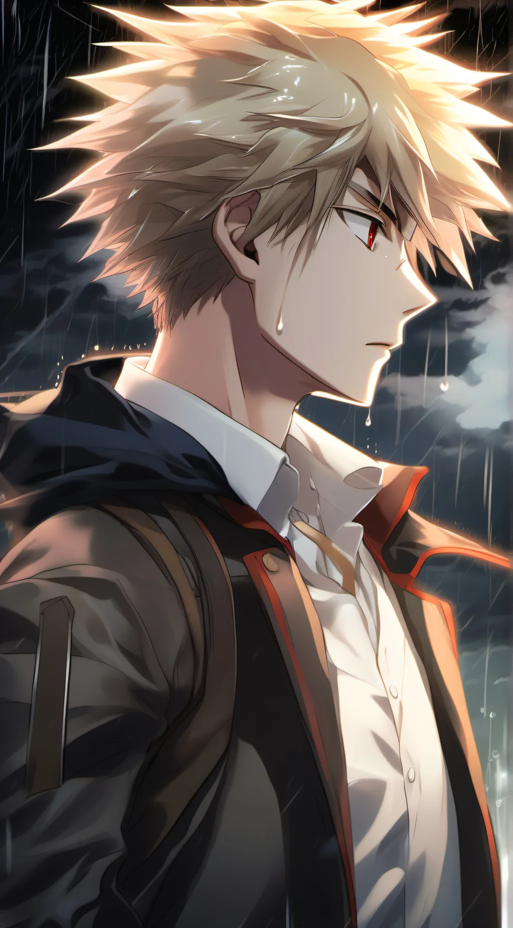 ai character: Katsuki Bakugo  background