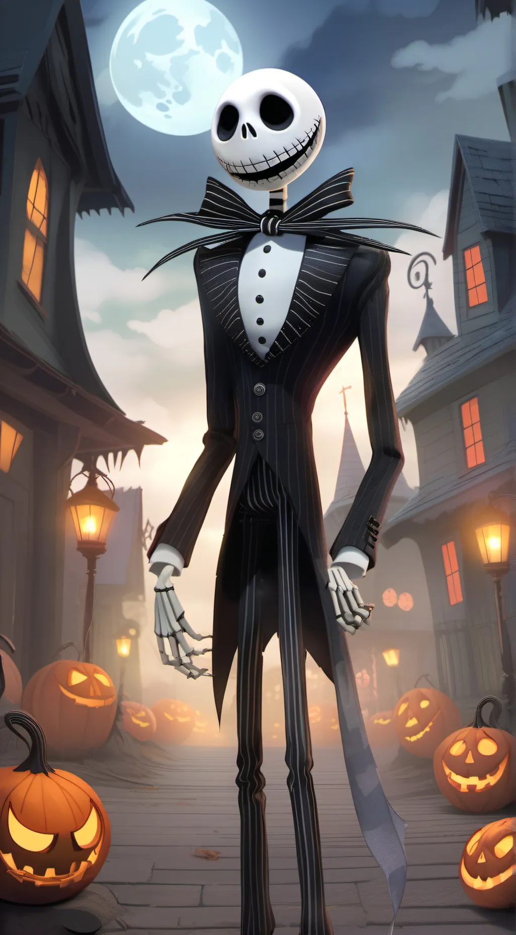 ai character: Jack skeleton  background